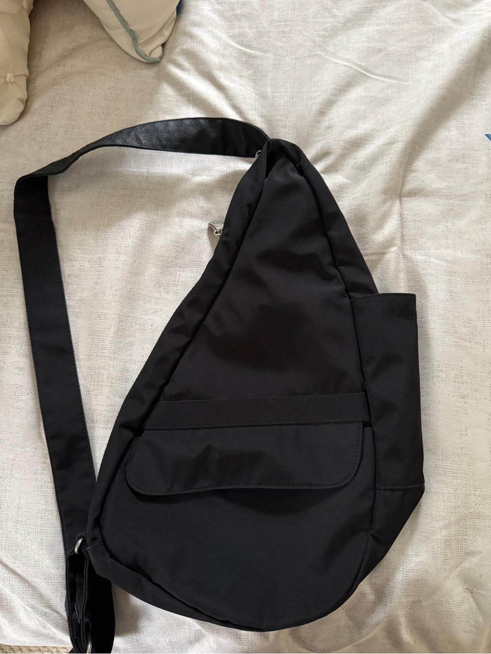Black Sling Crossbody Bag for Men - Minimalist Everyday Carry